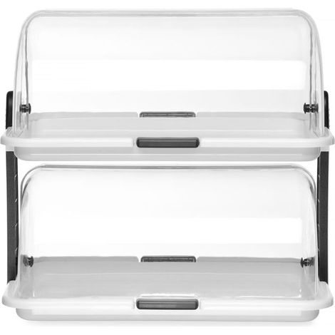 Vetrina espositiva per alimenti Double RollTop con coperchio - Hendi 871713