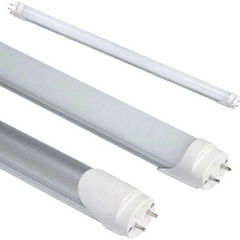 TrAdE Shop Traesio - Tubo Neon A Led T8 60cm 90cm 120cm 150cm 6000k 3000k Luce Fredda Calda Neutra - -Bianco Freddo Copertura Opaca 150 cm - (1/4)