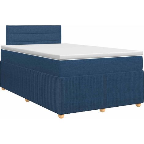 Maison Exclusive - Letto box spring con materasso Blu 120 x 200 cm Tessuto (1/5)