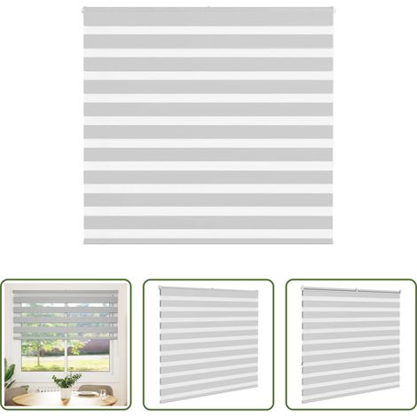 Doppelrollo -  Doppelrollo Hellgrau 155x150 cm Stoffbreite 150,9 cm Polyester (1/5)