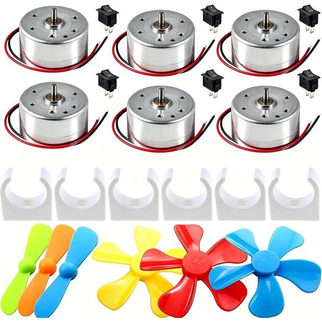 6 Set Mini Electric Motor, 1.5V-9V DC Motor, 1500 RPM (1/5)