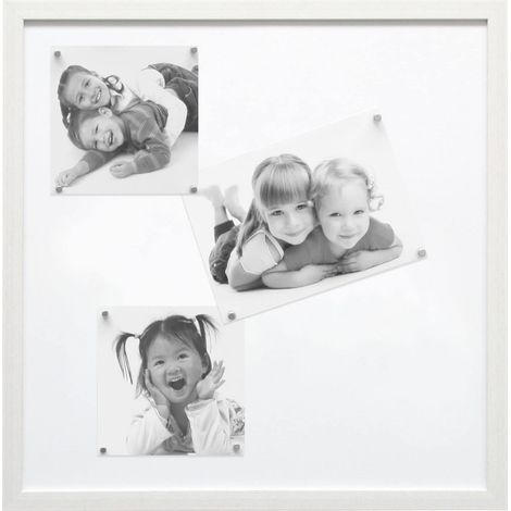 Cadre Photo Panneau Aimanté Bois Blanc 30 x 40 cm (1/5)