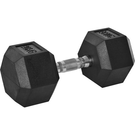 Hexagon Kurzhantel, 20 Kg, Gusseisen Mit Gummiüberzug, Schwarz (1/5)