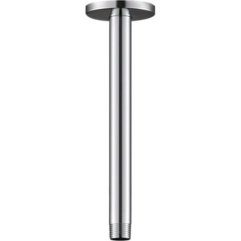 Bras de douche avec 30cm Bras de douche universel pour montage au plafond pour pomme de douche fixe et pomme de douche pluie chromé