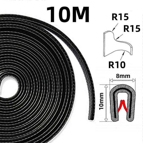 10m Kantenschutz Kantenschutzprofil schwarz Keder Band Klemm Profil Gummistyle2057 SZRH AS (1/5)