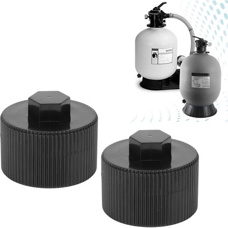 Bouchon de vidange pour filtre à sable DN40 Thread Femelle, 154712, Plastique, 2Pcs avec Joint pour SD 35 SD 40 Montage Supérieur (1/5)