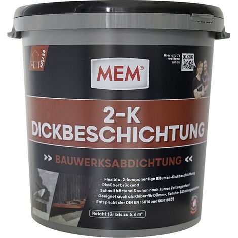 MEM Bitumen Dickbeschichtung 2-K 30 kg Grundierung & Imprägnierung