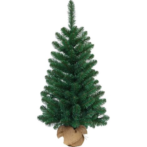 Baum MagicHome Weihnachten Rudolf, Tanne in Jute, 90 cm (1/3)