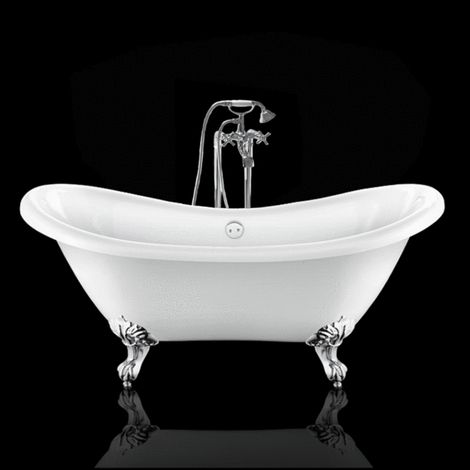 Bañera con patas DARLINGTON  175 cm patas ÁGUILA CROMADAS