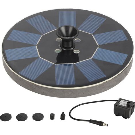 1 Fontaine Solaire, Pompe Flottante 1.4W, 3 Buses, Panneau Haute Efficacité, Pour Étang Jardin Piscine (1/5)