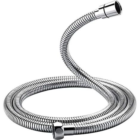 G851-20, Flexible de Douche Universel (G1/2 pouces, 2M), Tuyau de Douche Anti-Torsion et Anti-Pliure, Acier inoxydable/Chrome (1/5)