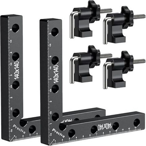 90-degree positioning block, right-angle aluminum alloy clamp, woodworking tools (14 cm/5.5 inches) (1/5)