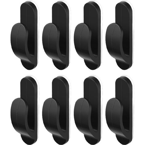 Mini crochets auto-adhésifs pour voiture (40×14 mm) — Crochets adhésifs résistants, sans perçage — Crochets de rangement polyvalents et sans traces pour voiture et maison (lot de 8) (1/5)
