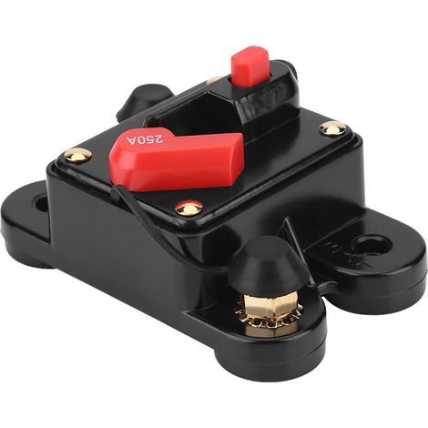 Disjoncteur 12 V CC pour autoradio, bateau, moto, système audio stéréo, fusible réarmable 250 A (1/5)