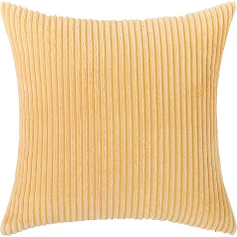 Filiyano – oreiller – Housse de coussin en velours côtelé, housse de coussin en velours, taie d'oreiller, coussin de canapé, coussin décoratif, gris (1/5)