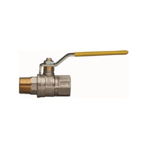 VALVOLA A SFERA PER GAS A PASSAGGIO TOTALE FIL. MF CON LEVA IN ACCIAIO 1"1/4 DN 32 RB