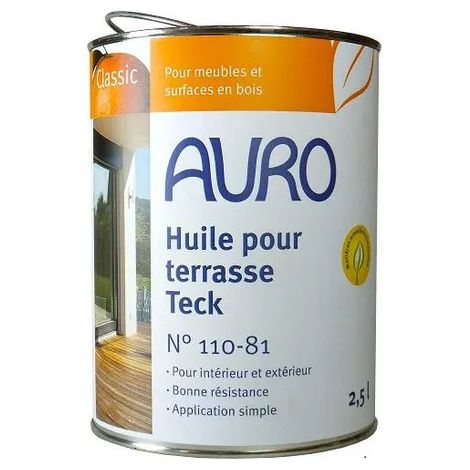 Huile naturelle pour entretien terrasse n°110 AURO, Teak -