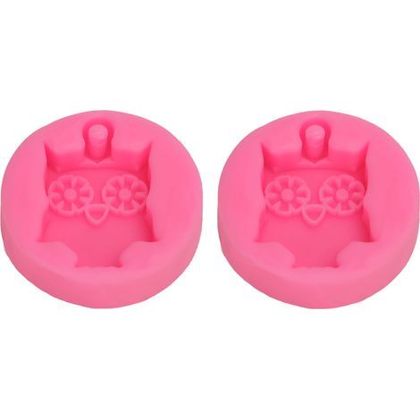 2 pièces Moule en Silicone Hibou Mignon pour DIY, Moules Souples Anti-adhésifs pour Plâtres d'Aromathérapie Auto (1/5)