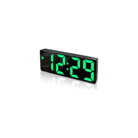 Sveglia digitale, ampio schermo LED, superficie a specchio con funzione snooze e porta di ricarica USB, luminosità regolabile, sveglia per camera da letto e ufficio - Crezuo