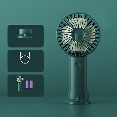ventilateur  Main, 5000mah Mini Ventilateur Portatif, Ventilateur De Poche Personnel Rechargeable Par Usb [max 24h Temps De Travail] Avec 3 Vitess (1/4)