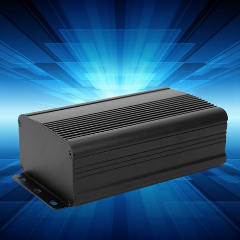 Boîtier aluminium noir mat 55x95x150mm pour montage DIY, coffret de protection circuit imprimé, boîte de contrôleur électronique, étui rigide pour projets électroniques. (1/5)