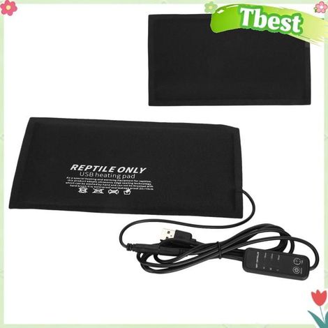 Tbest Coussin chauffant pour reptiles Reptiles coussin chauffant petits animaux USB tapis chauffant de animalerie chauffage Moyen (1/5)