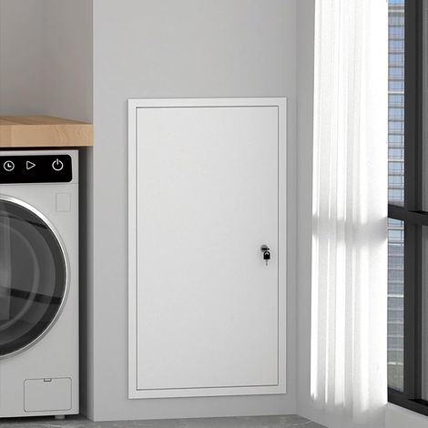 Panneau d'accès pour cloison sèche/plafond,couvercle de trou mural avec serrure et clés,porte d'accès en métal de 20"x40"/24"x48",porte de service dissimulée pour la maison(32x44in/81x112cm) (1/5)