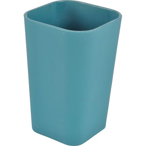 Gobelet (7.3 x 7.3 x 11 cm) Vitamine Bleu/Emeraude, Plastique Soft Touch (1/2)