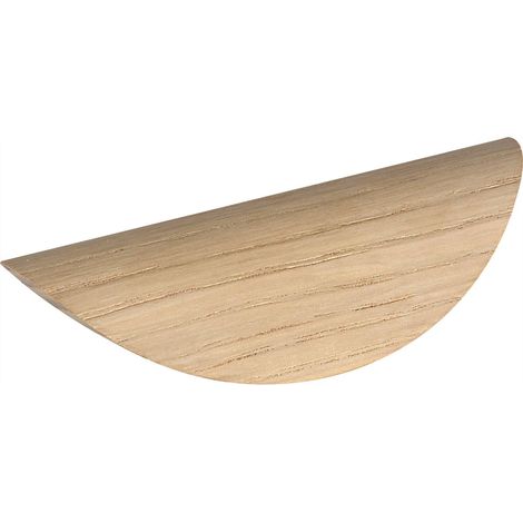 Poignée en bois Archive LA 64 mm, largeur 107 mm – Poignée de meuble en bois pour armoires et commodes, chêne brut (1/2)