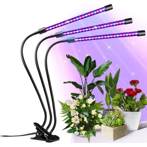 Lampe horticole 30 W [Nouvelle version] - Lampe de croissance LED à 6 niveaux d'intensité avec 3 modes de minuterie et col de cygne orientable à 360° - RWJardin › Jardinage › Serres et matériel de sem