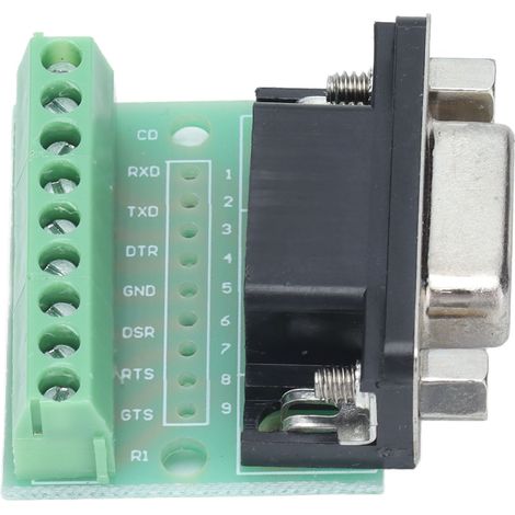 Carte de dérivation de borne femelle DB9, adaptateur à vis à 9 positions pour connecteur RS232 RS485