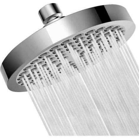 Pomme de Douche Anti Calcaire, Pomme de Douche Haute Pression, Pommeau de Douche Fixé, Pommeau Douche Pluie à Économie ​d'eau, Ronde Tête de Douche Pluie, Pommeau Universelle (1/4)