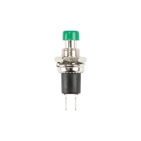 Velleman R1829A/G interruptor eléctrico Interruptor pulsador Verde, Metálico (1/2)