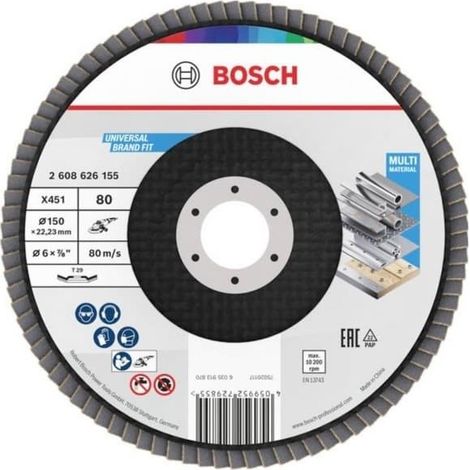X451 Disque à lamelles, 150 x 22,23 mm, K80, Z29, lot de 15