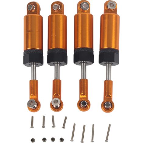 4-teiliges, verstellbares Metall-Stoßdämpferset für ferngesteuerte Autos im Maßstab 1:16, Gold-Upgrade-Teile (1/5)