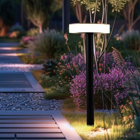 Wegleuchte Garten außen Außenleuchte Stecklampe Erdspieß Solarleuchte Akku, Kunststoff, schwarz opal, 1x LED, DxH 15,3x56,1 cm