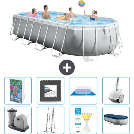 Prism Frame Pool Oval - 610x305x122 cm - 9-teilig S610