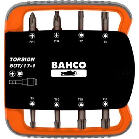 JUEGO PUNTAS TORSION 17 PZS CON ADAPTADOR - BAHCO