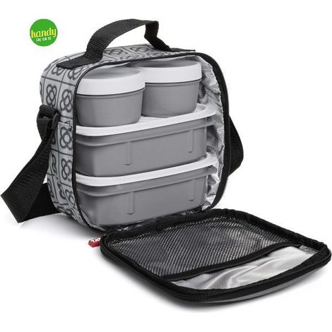 Kit Urban Food Casual Tatay grigio borsa termica con contenitori (1/5)