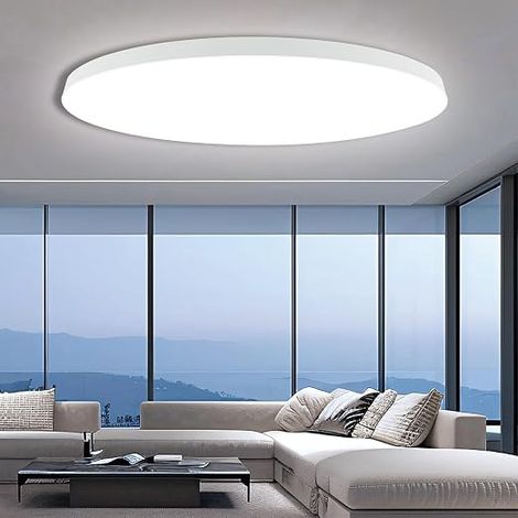 LED Ceiling Light, Bathroom Ceiling Light, Diameter 30 cm 24 W 6000 K, 2700 LM, IP44 Cool White, Round White LED Bedroom Lamp, Non-Dimmable, for Bedroom, Bathroom, Living Room, Kitchen (1/5)