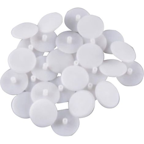 Lot de 2 000 cache vis en plastique, trou rond de 3 mm, décoration pour meubles, blanc (1/5)