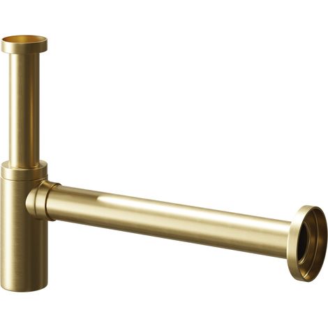 Colore Round Brushed Brass Basin Bottle Trap (1/5)