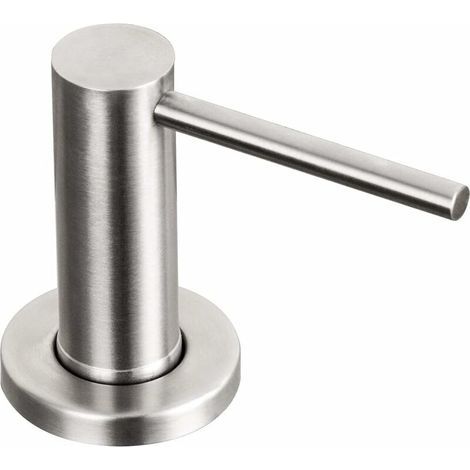 Seifenspender für Küchenspülen aus gebürstetem Nickel, Edelstahl-Tischpumpe, Handlotion, integrierte Flasche (1/4)