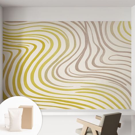 Tapete Vliestapete mit Kleber - abwaschbar - Tapete mit Motiv - trendige Wanddeko - elegant Fototapete Fließende Eleganz 152x104 cm (1/5)