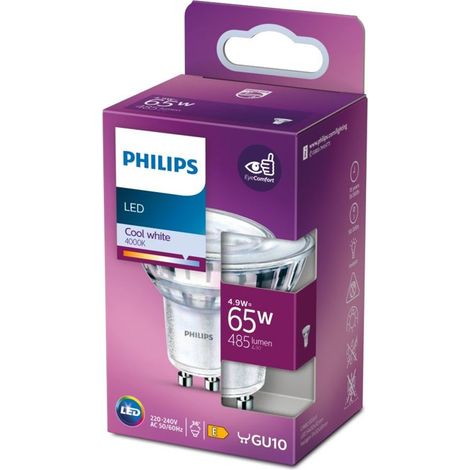 Ampoule Philips gu10 4.9W 4000K 485 lumens (1/2)