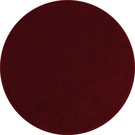 Tapis uni à courtes mèches pour salon Rush Rouge Ø 200 (1/4)