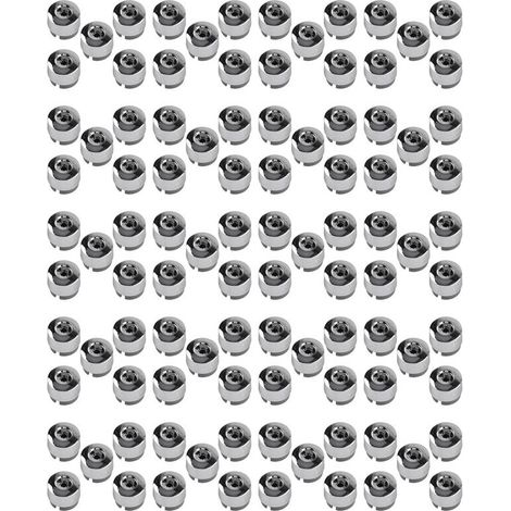 Verchromte Radbolzen- und Mutternkappen für 7L6 601 173A 2ZZ (100er-Packung), passend für Modelljahre 2004-2017 7L6601173A.