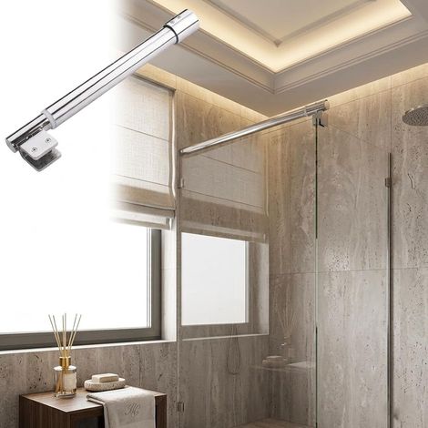 Barre de support télescopique pour porte douche sans cadre, tige (1/5)