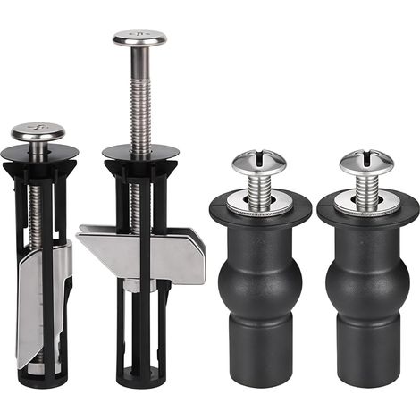 Lot de 4 vis de fixation pour siège de toilette, en alliage de zinc, charnières de rechange pour abattant de WC, compatible avec les toilettes standard (1/5)