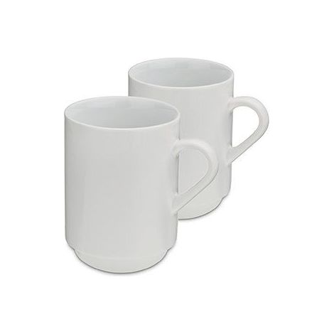Tazas, 2 unidades, cerámica, 0,3 l, diámetro 7,5 x 11 cm, blanco / Kela (1/2)